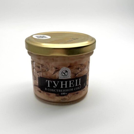 Тунец в собственном соку 100гр с/б