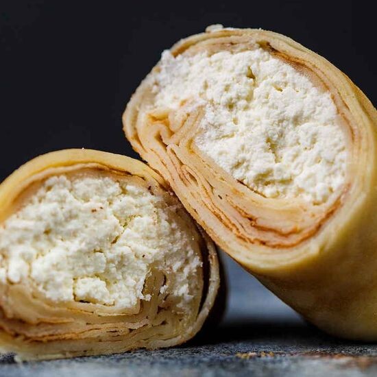 Блины с творогом