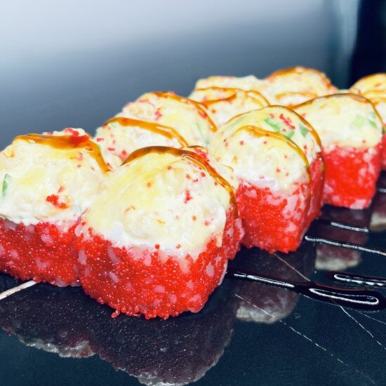 Запеченная креветка терияки