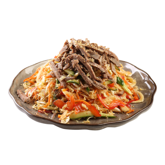Салат китайский с фунчозой и говядиной XL
