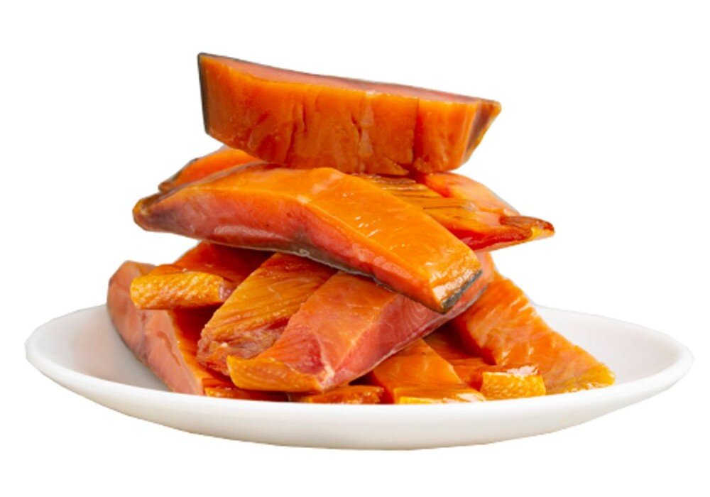 Горбуша кусочки (ломтики) холодного копчения