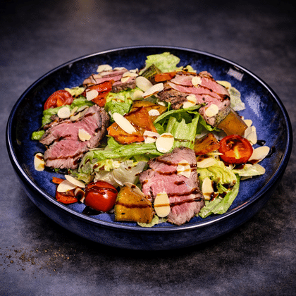 Салат с ростбифом и запечеными овощами