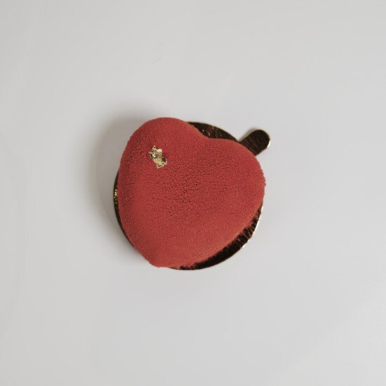 Муссовое сердечко Красный бархат