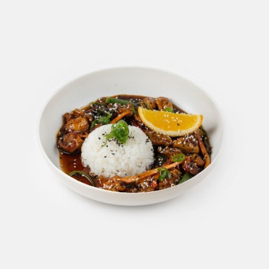 Курица в апельсиново- имбирном соусе