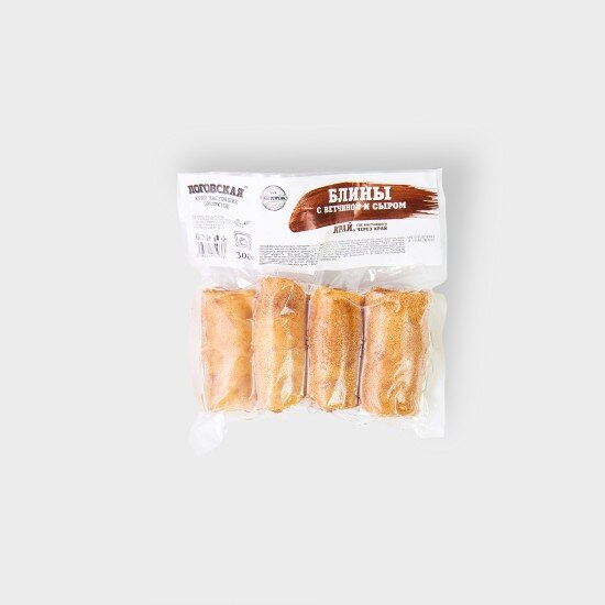 Блины с сыром и ветчиной