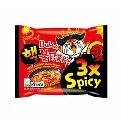 Корейская супер-острая лапша рамен с курицей 3х Spicy