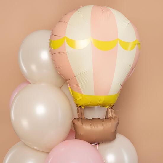 ≈ 86 см, Фигура, Воздушный шар, Розовый, Сатин