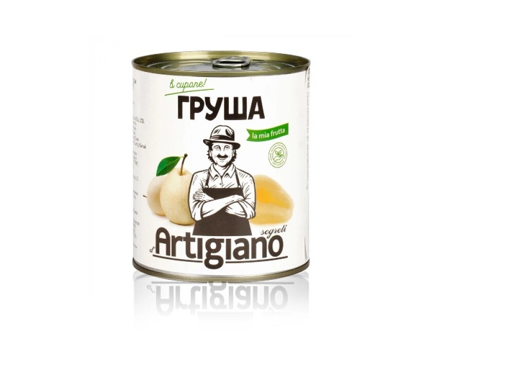 Груши Artigiano половинки в сиропе, 820 г