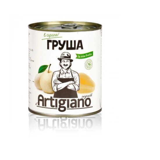 Груши Artigiano половинки в сиропе, 820 г