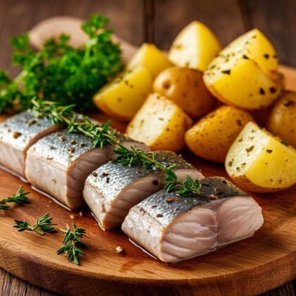 Сельдь с картофелем