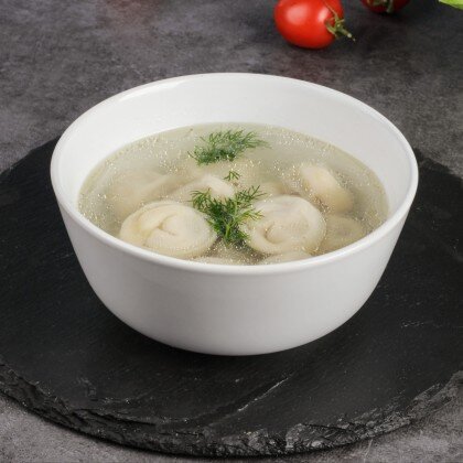 Пельмени с гусем и грибами