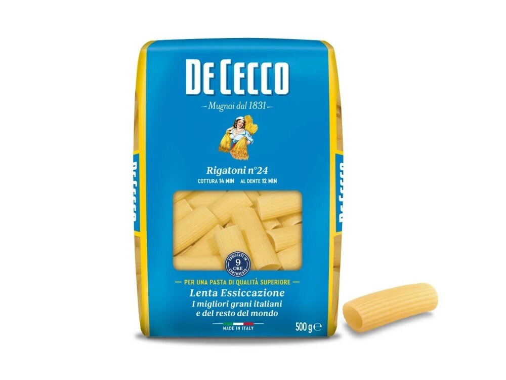 Паста De Cecco №24 Ригатони, Италия, 500 г