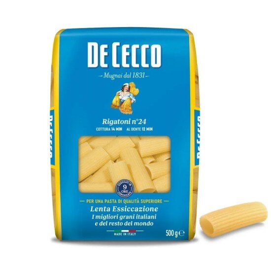 Паста De Cecco №24 Ригатони, Италия, 500 г