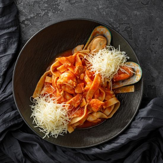 Фетучини с морепродуктами