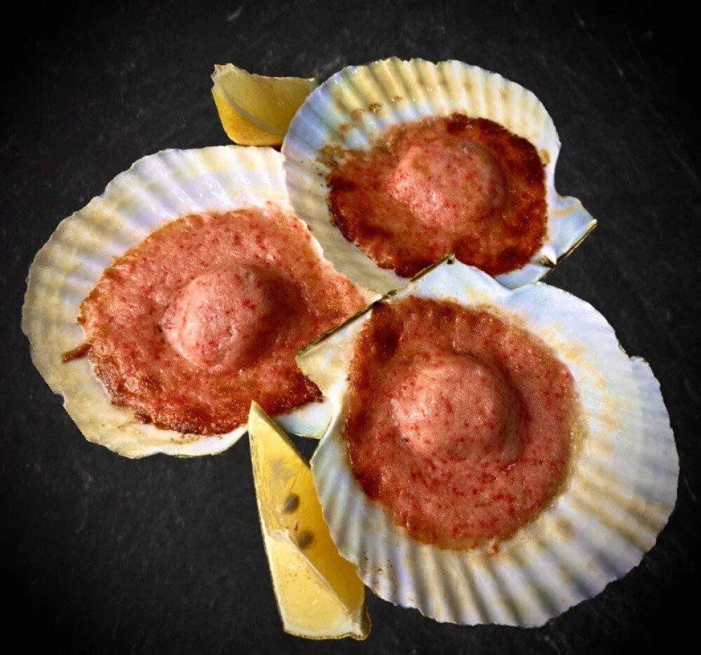 Запеченный Гребешок на полустворке 4шт