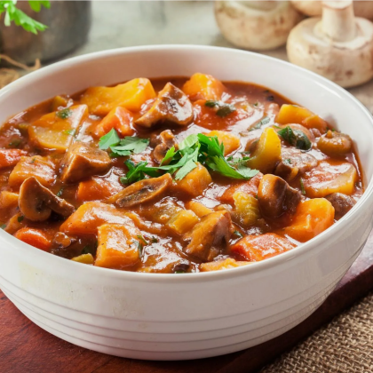 Куриное рагу с грибами