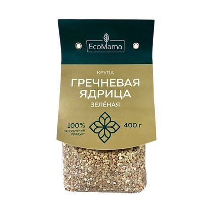 Экомама Гречка зеленая 400 гр