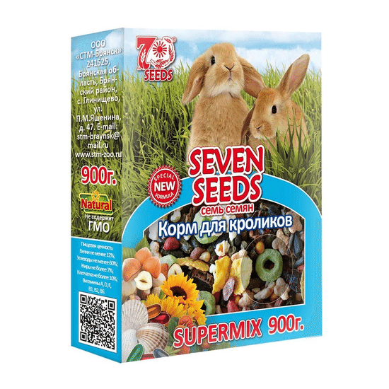 Seven Seeds Supermix корм для кроликов, 900 г