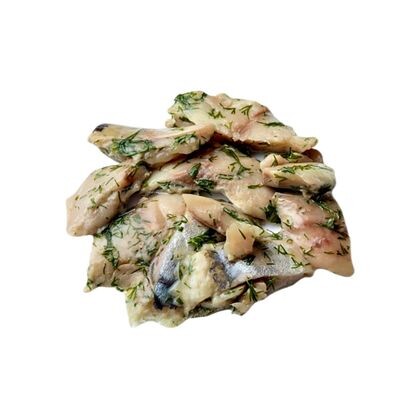 Кусочки скумбрии в масле с укропом, кг