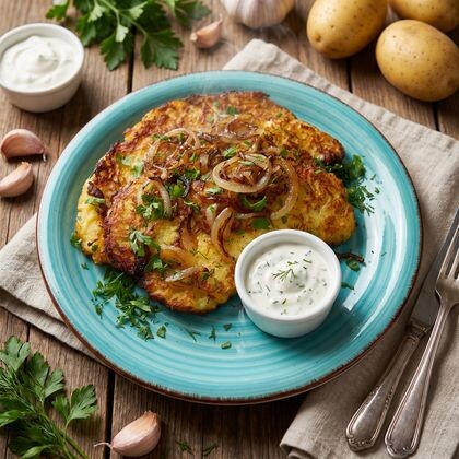 Драники с луком