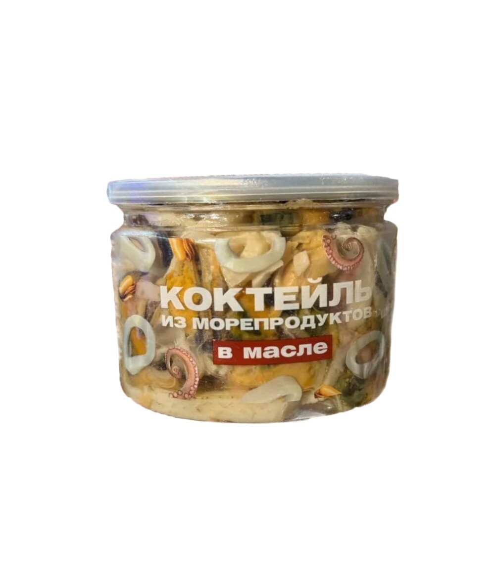 Морской коктейль из морепродуктов в масле "Шеф, Краба!" 500гр.
