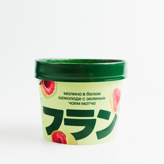 Малина в белом шоколаде с зеленым чаем матча