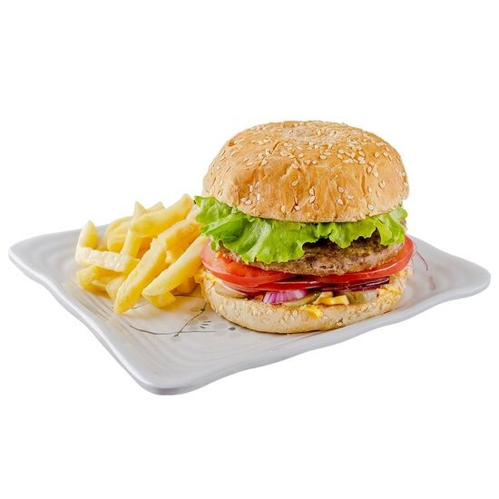 Чикен бургер с фри