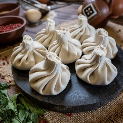 Замороженные хинкали свинина/телят.