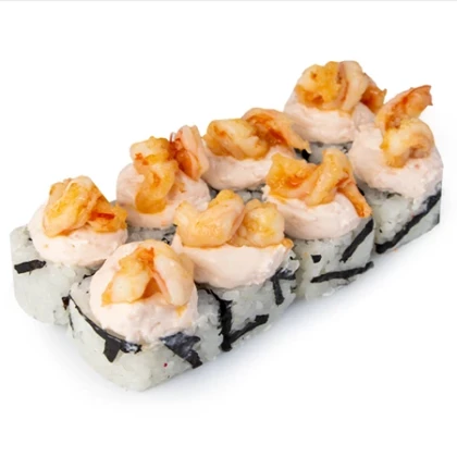 Ролл с крилем и креветкой