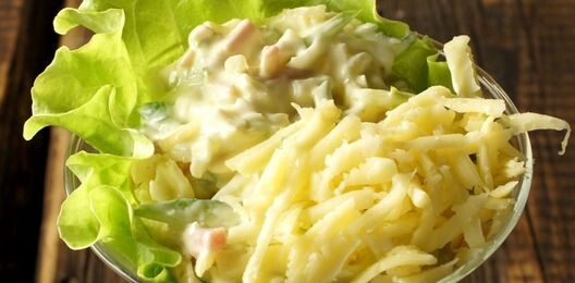 Салат-коктейль с ветчиной