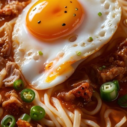 Рамен "Карри" с говядиной и яйцом
