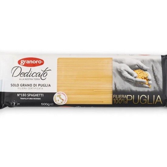 Паста GranOro Dedicato №180 Спагетти, Италия, 500 г