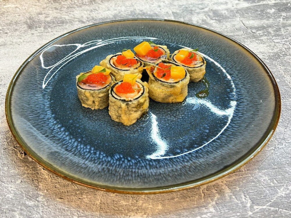 Фиш темпура с манго