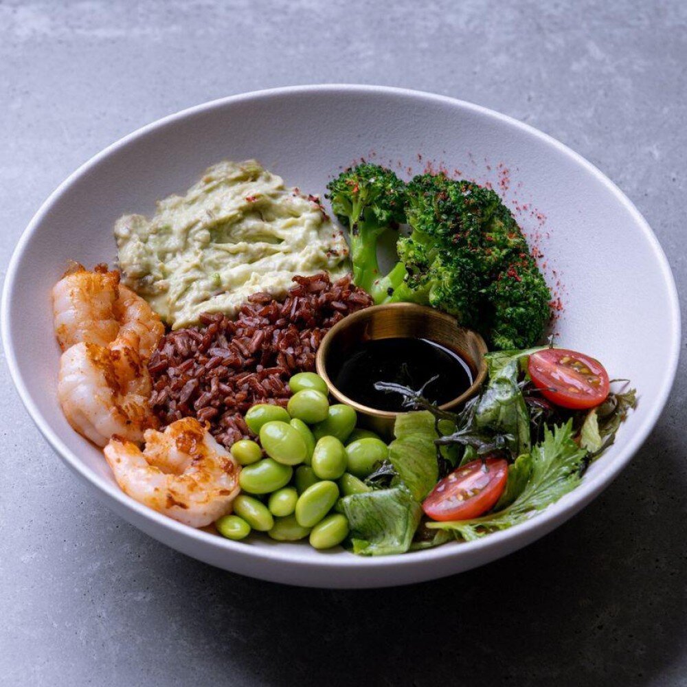 Боул с креветками