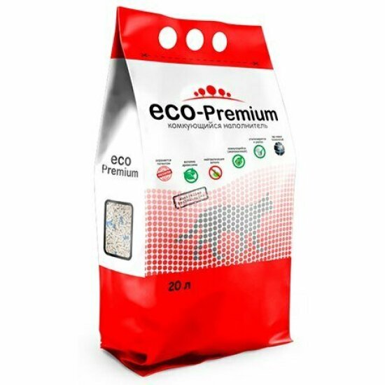ECO Premium Blue наполнитель древесный, 20 л/7,6 кг