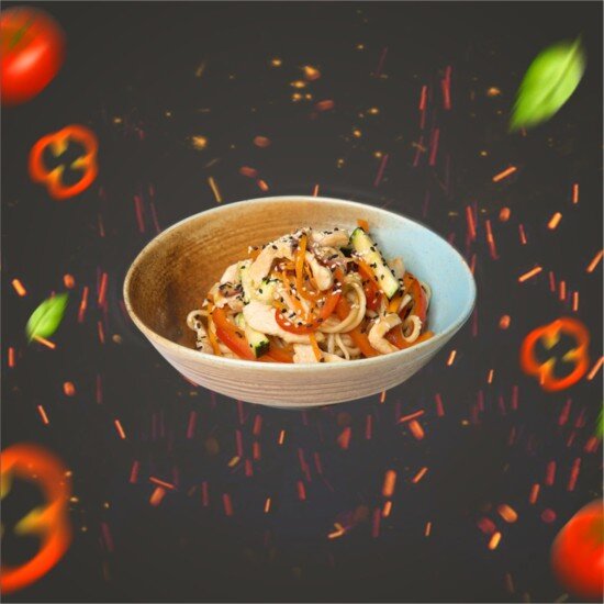 Удон с курицей