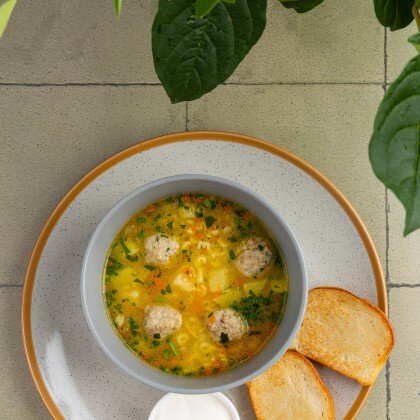 Детский супчик с фрикадельками