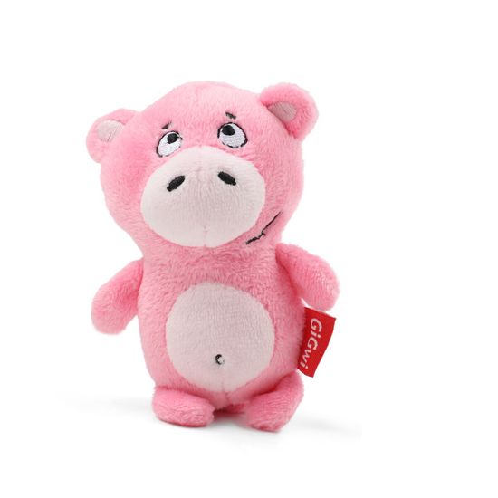 GiGwi Plush Friendz игрушка мягкая для собак «Поросёнок» с пищалкой, 110 мм