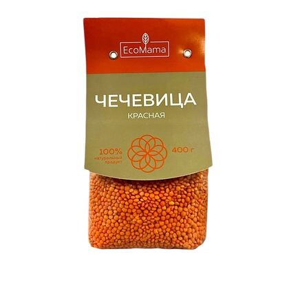 Экомама красная Чечевица 400 гр