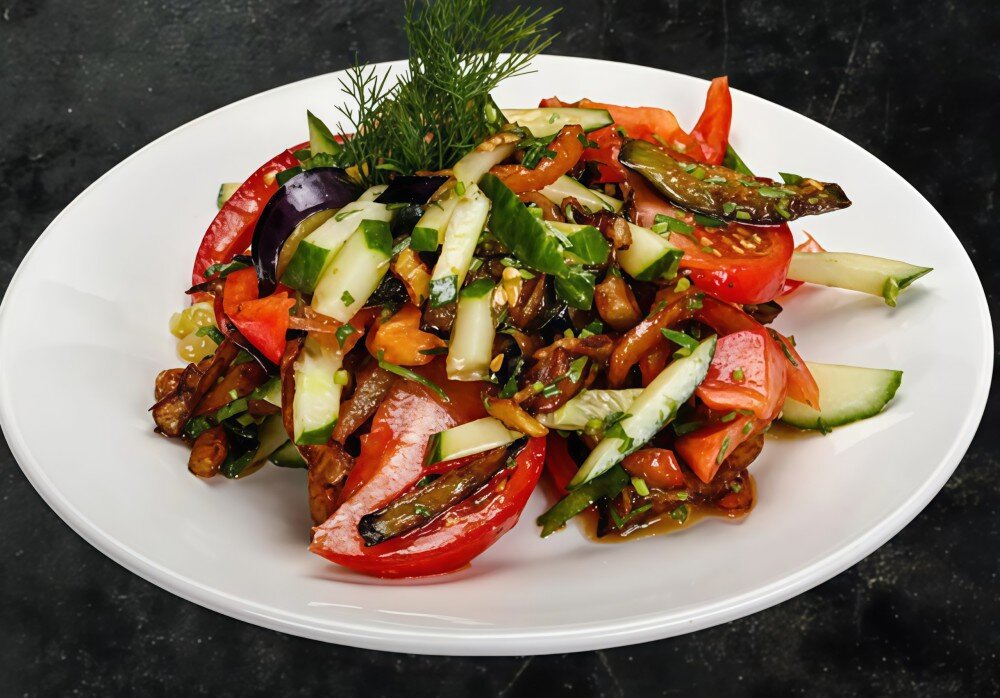 Салат баклажан с терияки