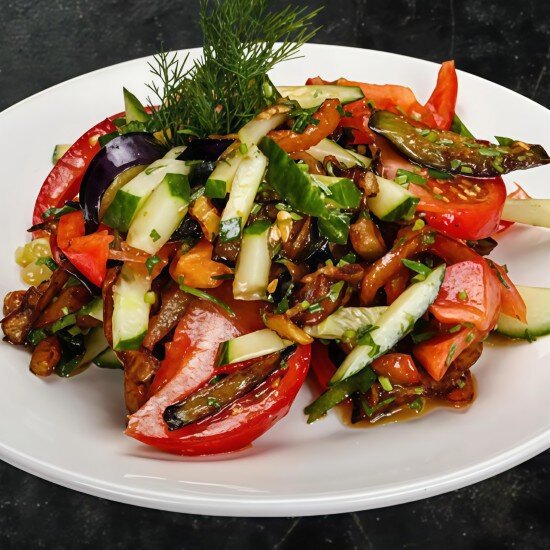 Салат баклажан с терияки