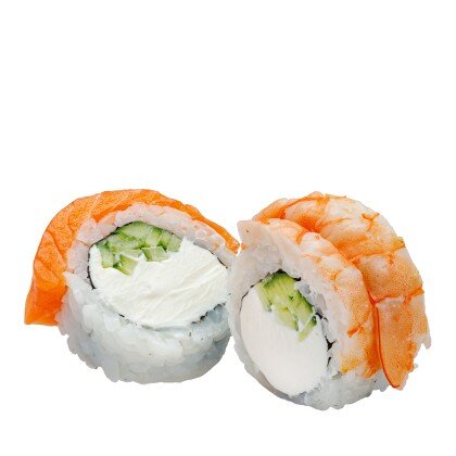 Филадельфия с креветкой и лососем