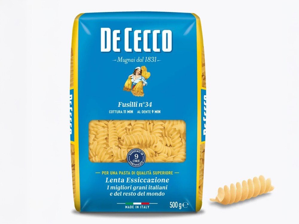 Паста De Cecco №34 Фузилли, Италия, 500 г