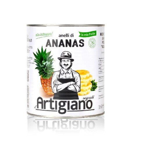 Ананасы Artigiano кольца в сиропе, 3050 г