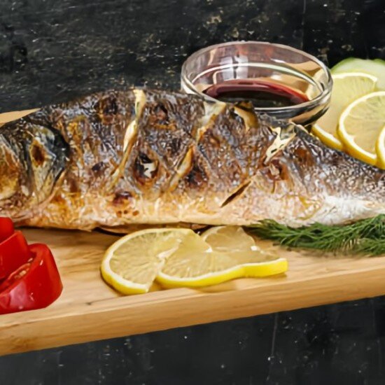 Сибас на мангале