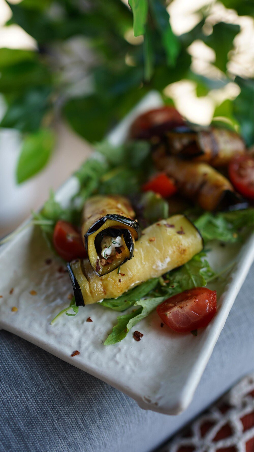 Рулетики из баклажанов