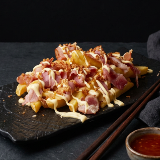 Картофель фри с беконом