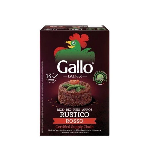 Красный Рис интеграле GALLO Rosso, Италия, 500 г