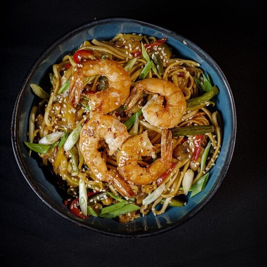 Wok с креветкой