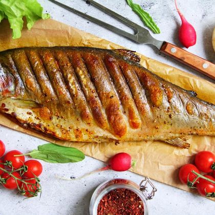 Форель на углях